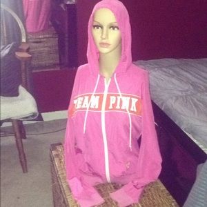 VS PINK orange and pink windbreaker